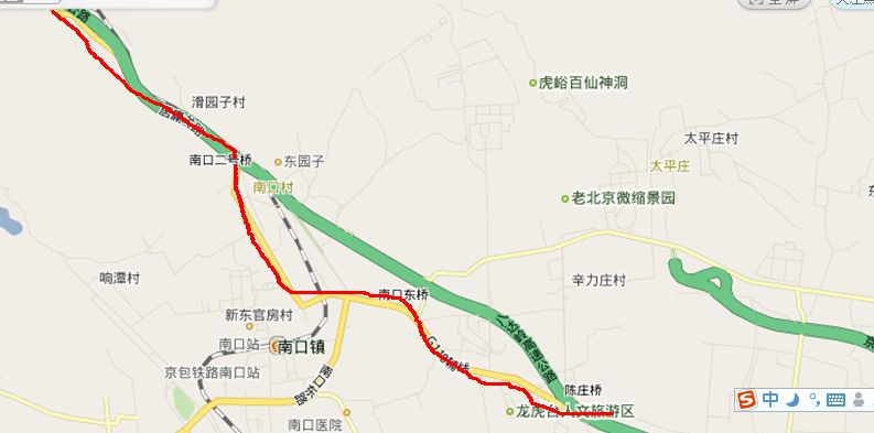 进来看地图,过了铁路桥就注意有G110辅线标志