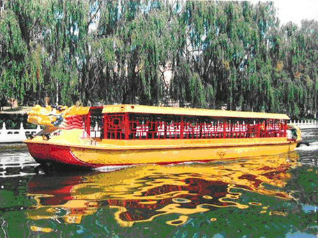 乘坐皇帝船京城水上游船票+颐和园门票优惠
