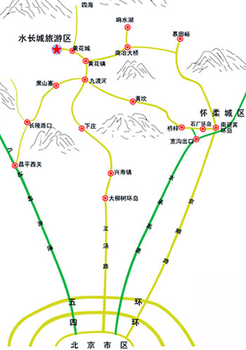 黄花水长城地图图片