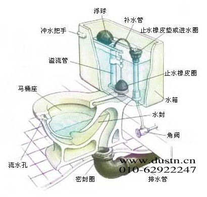 蹲坑厕所下水道结构图图片