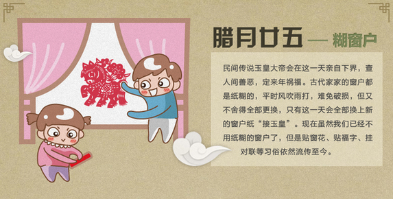 腊月二十五 糊窗户磨豆腐喽!