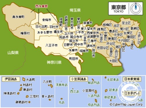 日本东京都市圈地图图片