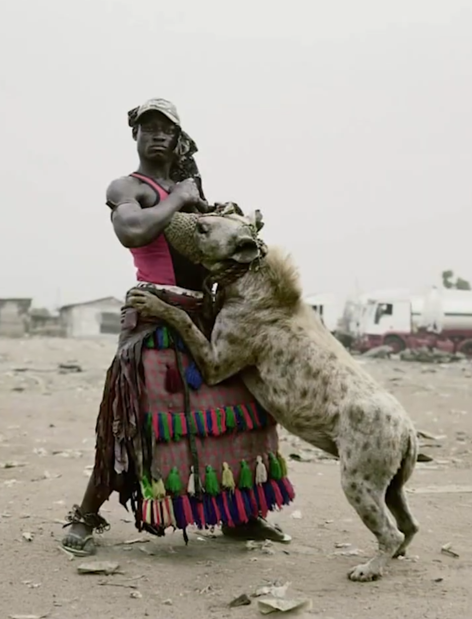 穿戴得起鞋帽养得起斑点鬣狗的非洲人