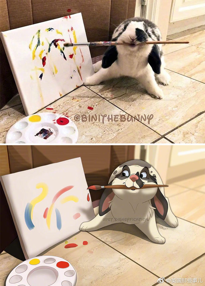 一位画师将网友们的宠物画成迪士尼风格11.jpg